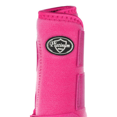 Guêtres antérieur western Platinum Pro Star Anatomic Fuchsia Rose