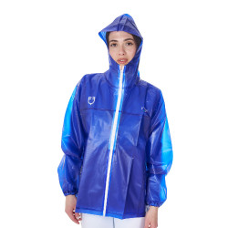 Imperméable unisexe Equestro x FISE Bleu de savoie
