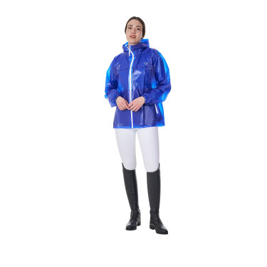 Imperméable unisexe Equestro x FISE Bleu de savoie