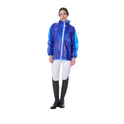Imperméable unisexe Equestro x FISE Bleu de savoie
