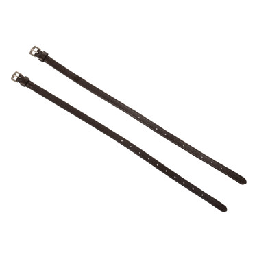 Lanière d’éperons Equestro en cuir Marron foncé