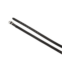 Lanières d'éperons Equestro en cuir avec insert élastique Noir