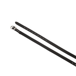 Lanières d'éperons Equestro en cuir avec insert élastique Noir Lanières d'éperons Equestro en cuir avec insert élastique Noir