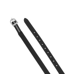 Lanières d'éperons Equestro en cuir avec insert élastique Noir Lanières d'éperons Equestro en cuir avec insert élastique Noir