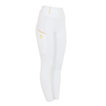 Legging femme Equestro léger coupe slim Blanc
