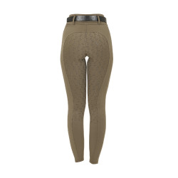 Legging femme Equestro taille haute avec passants de ceinture Walnut Marron