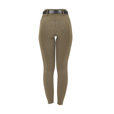 Legging femme Equestro taille haute avec passants de ceinture Walnut Marron