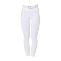 Legging femme Equestro taille haute avec passants de ceinture Blanc Legging femme Equestro taille haute avec passants de ceinture Blanc
