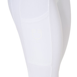 Legging femme Equestro taille haute avec passants de ceinture Blanc
