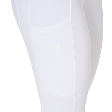 Legging femme Equestro taille haute avec passants de ceinture Blanc