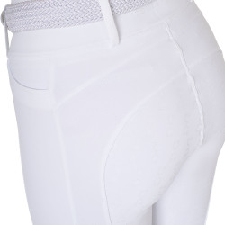 Legging femme Equestro taille haute avec passants de ceinture Blanc