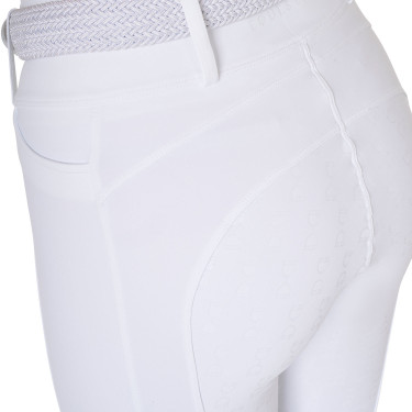 Legging femme Equestro taille haute avec passants de ceinture Blanc