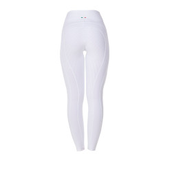 Legging femme Equestro x FISE full grip coupe slim Blanc