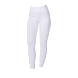 Legging femme Equestro x FISE full grip coupe slim Blanc