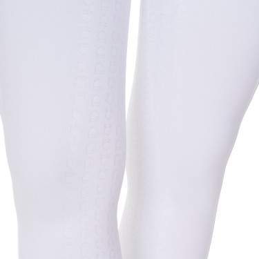 Legging femme Equestro x FISE full grip coupe slim Blanc