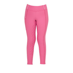 Legging fille Equestro doublé polaire Rose château