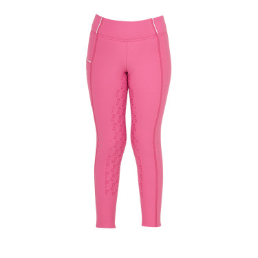 Legging fille Equestro doublé polaire Rose château