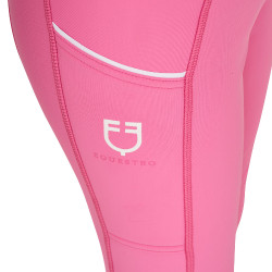 Legging fille Equestro doublé polaire Rose château