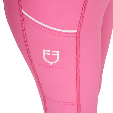 Legging fille Equestro doublé polaire Rose château