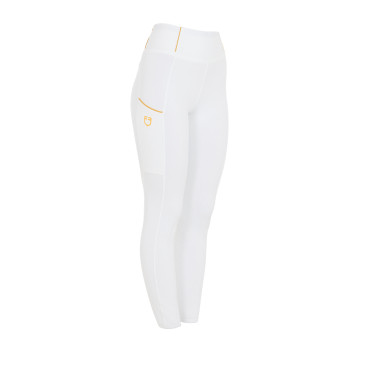 Legging fille Equestro doublé polaire Blanc