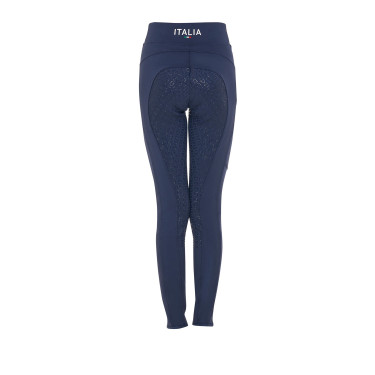 Legging fille Equestro x FISE full grip coupe slim Marine blazer Bleu marine Legging fille Equestro x FISE full grip coupe slim Marine blazer Bleu marine