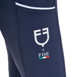 Legging fille Equestro x FISE full grip coupe slim Marine blazer Bleu marine Legging fille Equestro x FISE full grip coupe slim Marine blazer Bleu marine