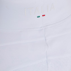 Legging fille Equestro x FISE full grip coupe slim Blanc