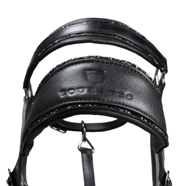 Licol en cuir Equestro anatomique Diamond Noir