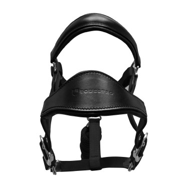 Licol ergonomique Equestro avec inserts en cuir Noir / noir Licol ergonomique Equestro avec inserts en cuir Noir / noir