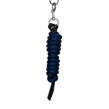 Licol ergonomique Equestro avec inserts en cuir Noir / marine Bleu marine