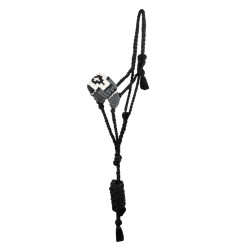 Licol mohair Pool’s motif Diamond Noir / gris Licol mohair Pool’s motif Diamond Noir / gris