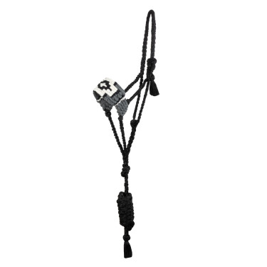 Licol mohair Pool’s motif Diamond Noir / gris Licol mohair Pool’s motif Diamond Noir / gris