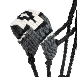 Licol mohair Pool’s motif Diamond Noir / gris Licol mohair Pool’s motif Diamond Noir / gris