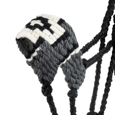 Licol mohair Pool’s motif Diamond Noir / gris Licol mohair Pool’s motif Diamond Noir / gris