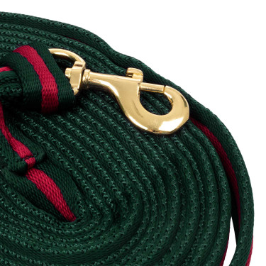 Longe de travail nylon rembourrée attachable au licol Umbria Equitazione Vert chasseur / bordeaux Longe de travail nylon rembourrée attachable au licol Umbria Equitazione Vert chasseur / bordeaux