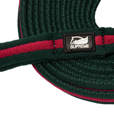 Longe de travail nylon rembourrée attachable au licol Umbria Equitazione Vert chasseur / bordeaux Longe de travail nylon rembourrée attachable au licol Umbria Equitazione Vert chasseur / bordeaux