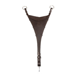 Martingale Acavallo attache bib en cuir Marron foncé