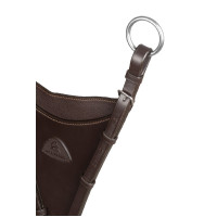 Martingale Acavallo attache bib en cuir Marron foncé Martingale Acavallo attache bib en cuir Marron foncé