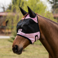 Masque anti-mouches Equestro avec logo frontal Jaune