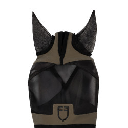 Masque anti-mouches Equestro avec logo frontal Walnut Marron Masque anti-mouches Equestro avec logo frontal Walnut Marron