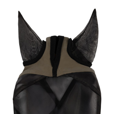 Masque anti-mouches Equestro avec logo frontal Walnut Marron Masque anti-mouches Equestro avec logo frontal Walnut Marron