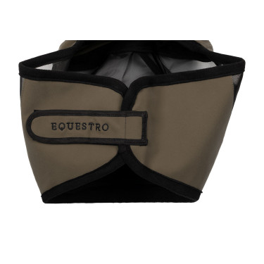 Masque anti-mouches Equestro avec logo frontal Walnut Marron Masque anti-mouches Equestro avec logo frontal Walnut Marron