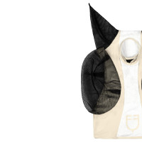 Masque anti-mouches Equestro bicolore en mesh After glow / blanc brillant Masque anti-mouches Equestro bicolore en mesh After glow / blanc brillant