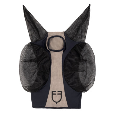 Masque anti-mouches Equestro bicolore en mesh Anthracite / flanelle grise