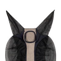 Masque anti-mouches Equestro bicolore en mesh After glow / blanc brillant