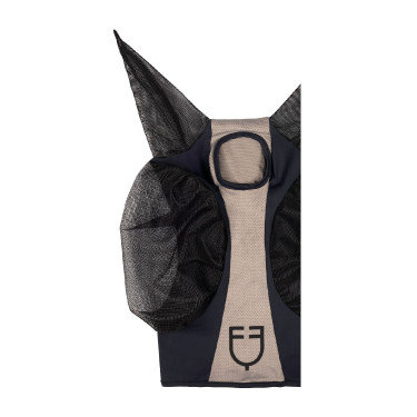 Masque anti-mouches Equestro bicolore en mesh Anthracite / flanelle grise