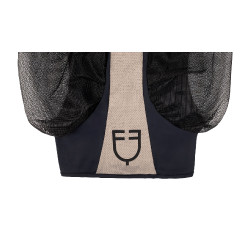 Masque anti-mouches Equestro bicolore en mesh Anthracite / flanelle grise