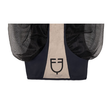 Masque anti-mouches Equestro bicolore en mesh Anthracite / flanelle grise