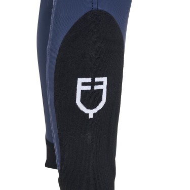 Pantalon d’équitation enfant unisexe Equestro x FISE grip genoux Marine blazer Bleu marine