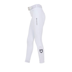 Pantalon d’équitation enfant unisexe Equestro x FISE grip genoux Blanc